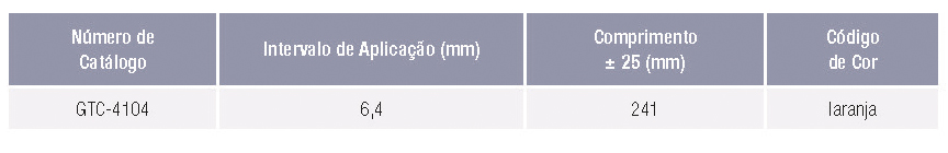Tabela de Produtos - Derivação Preformada para Cordoalha Dielétrica - GTC